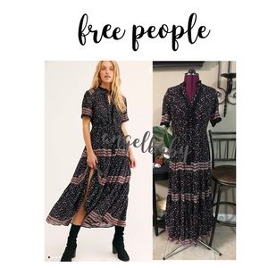 Free People Rare Feelings Maxi In Black Combo!